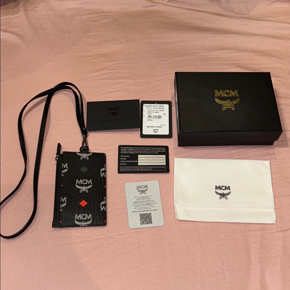 MCM spectrum diamond mini wallet